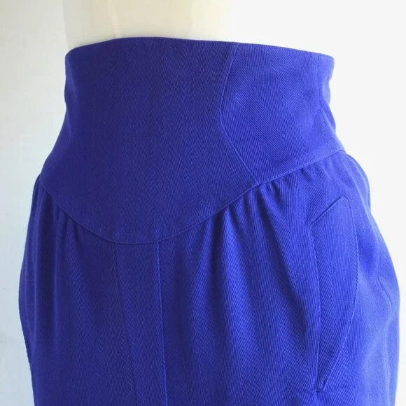 Thierry Mugler Indigo Wool Suit With Metal Accents - Picture 11 of 13